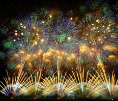 日本三大花火を「桟敷席」より長岡まつり大花火大会